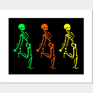 Skeleton Halloween Costumes Funny Dancing Skeleton Posters and Art